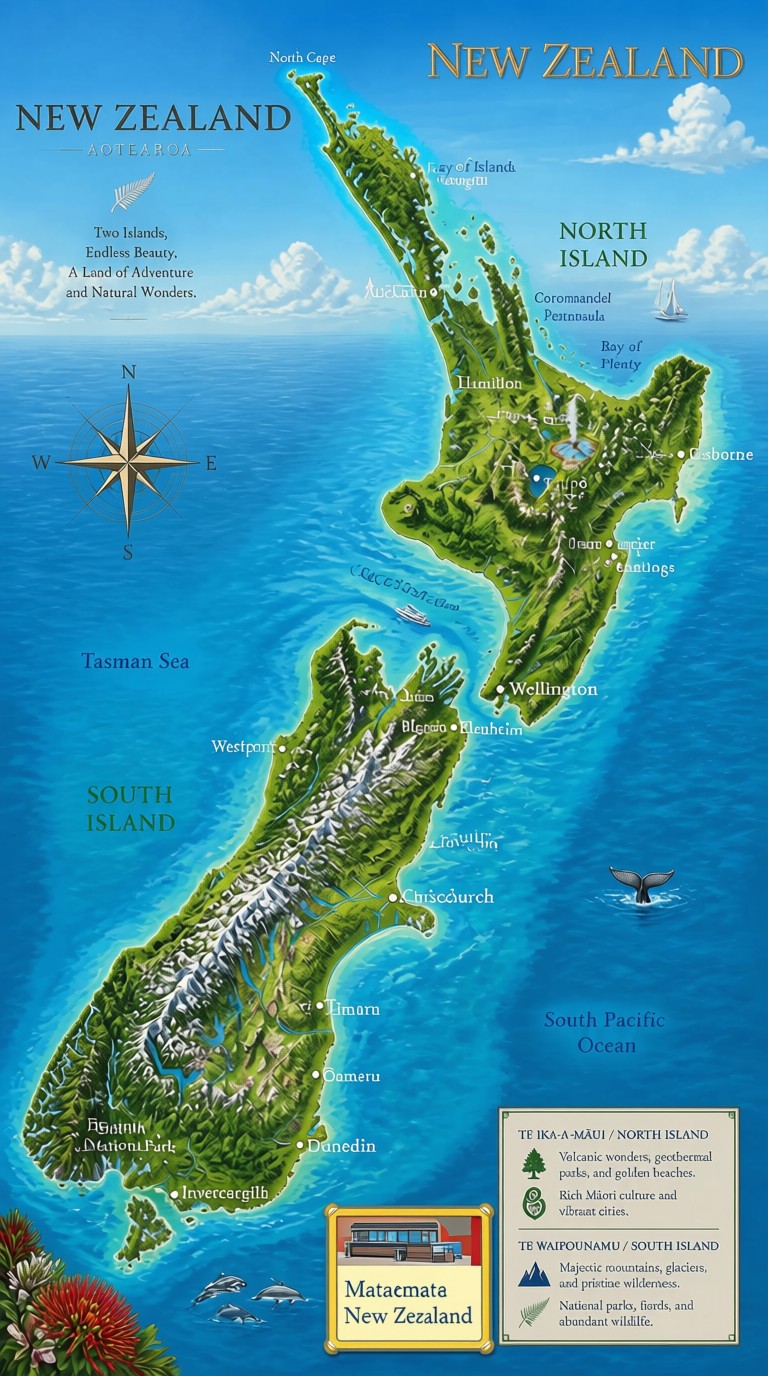 Map of New Zealand